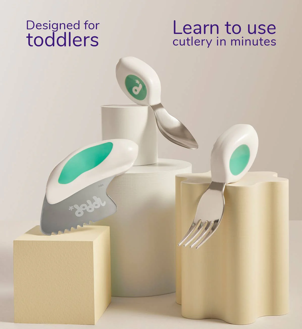 Doddl toddler spoon, fork & knife cutlery set - Image 4
